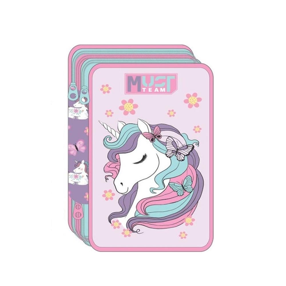 Κασετίνα Τριπλή Γεμάτη Unicorn 586738 Must - 96443