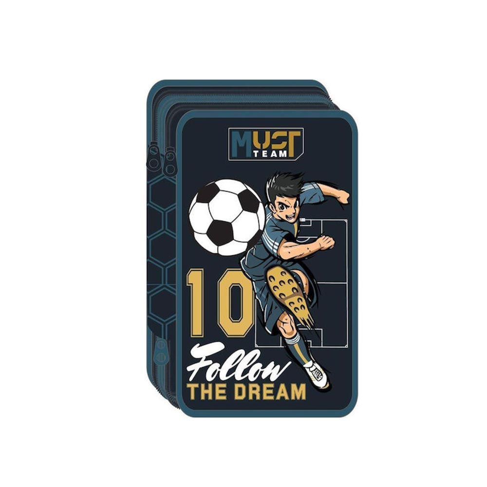 Κασετίνα Τριπλή Γεμάτη Football 586742 Must - 96449