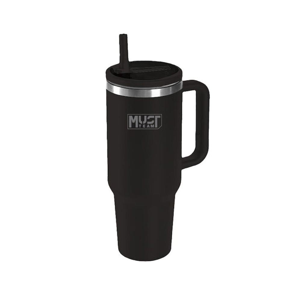 Ποτήρι Ανοξείδωτο Θερμός με Καλαμάκι Μαύρο 1,2L 587161 Must - 111648