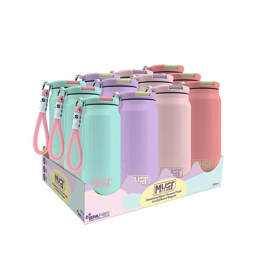 Ανοξείδωτο Παγούρι Θερμός 500ml Παστέλ 4 Χρώματα 587506 Must - 119022