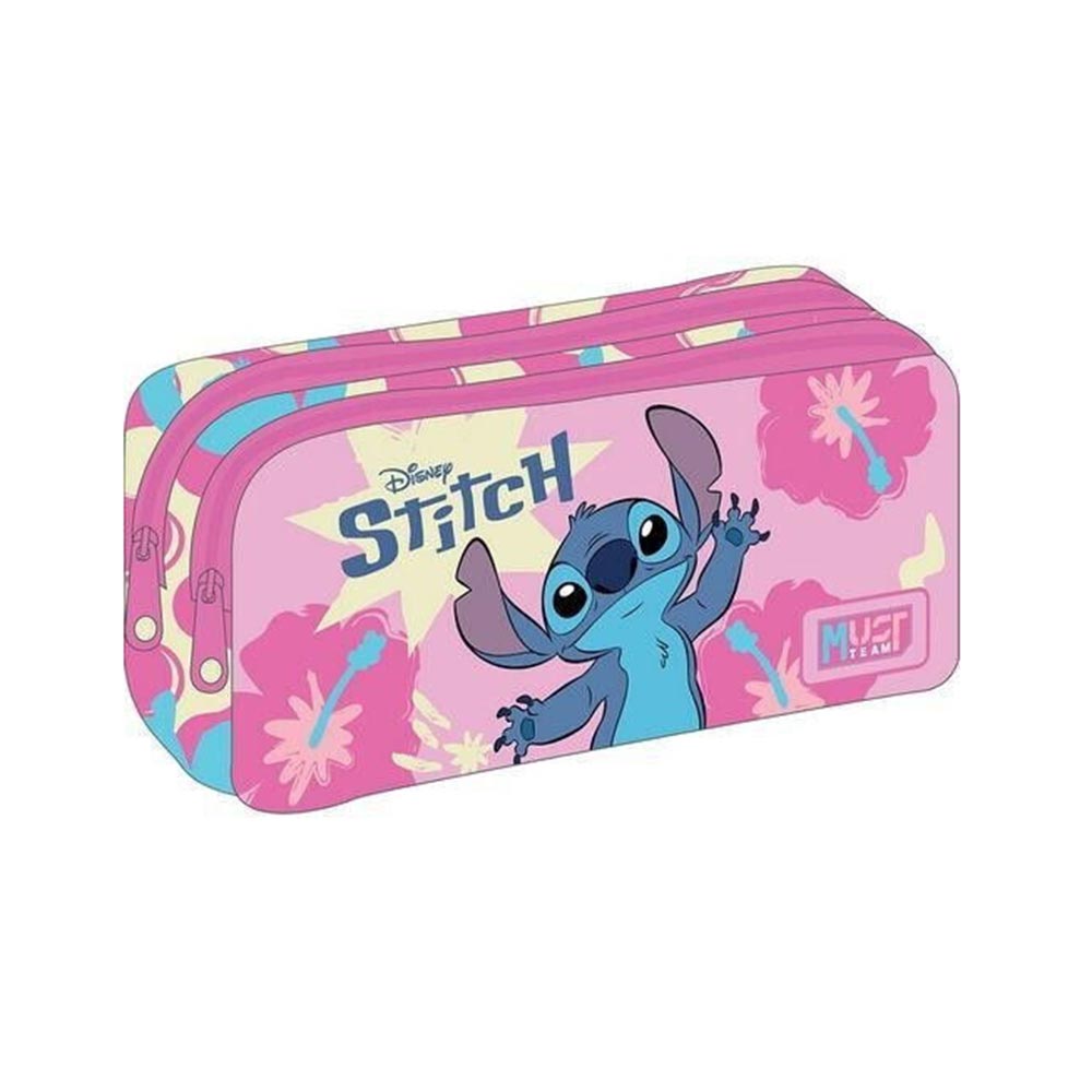 Κασετίνα Βαρελάκι Με 2 Θήκες Stitch Pink 565973 Must - 118984