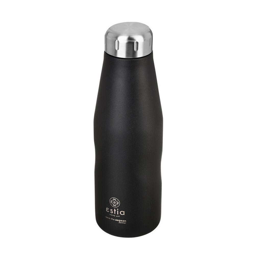 Μπουκάλι Θερμός Ανοξείδωτο Travel Flask Save The Aegean - Midnight Black 500ml 7799 Estia - 86653