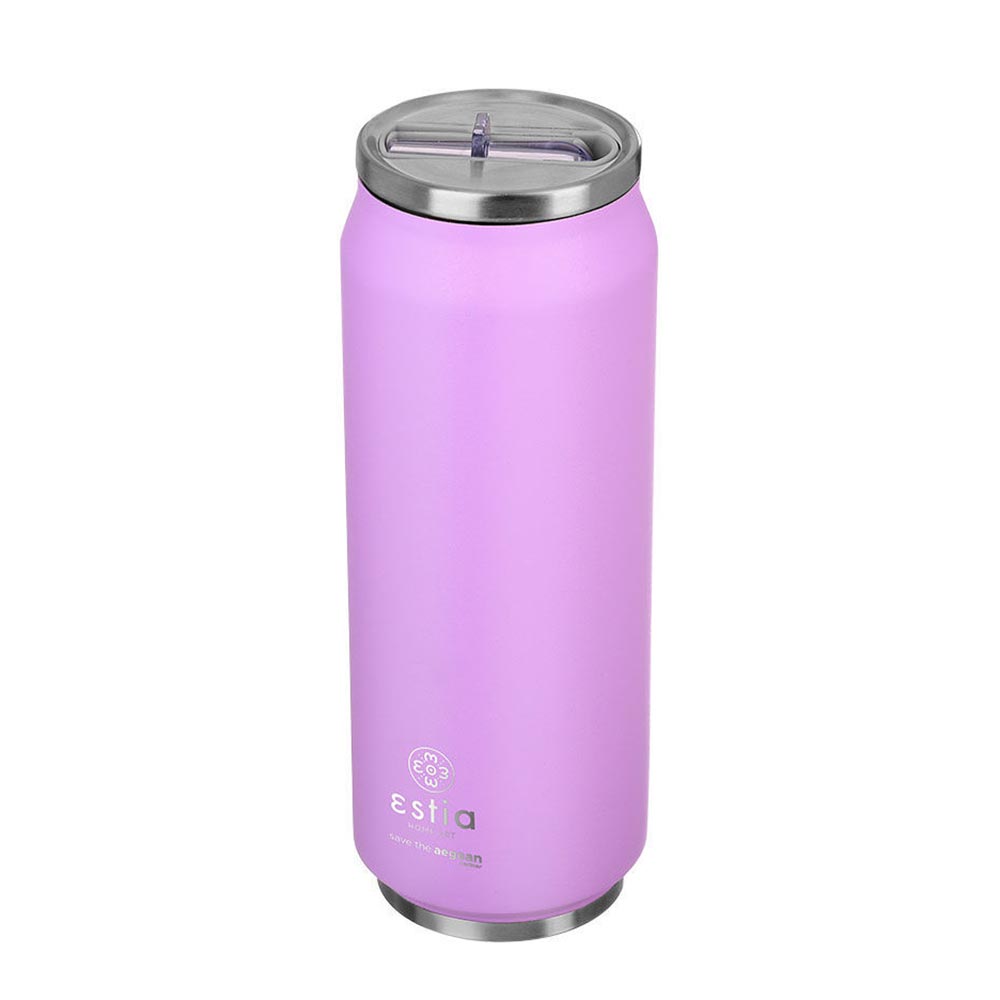 Ποτήρι Θερμός Ανοξείδωτο Travel Cup Save The Aegean - Lavender Purple 500ml 8581 Estia - 86606