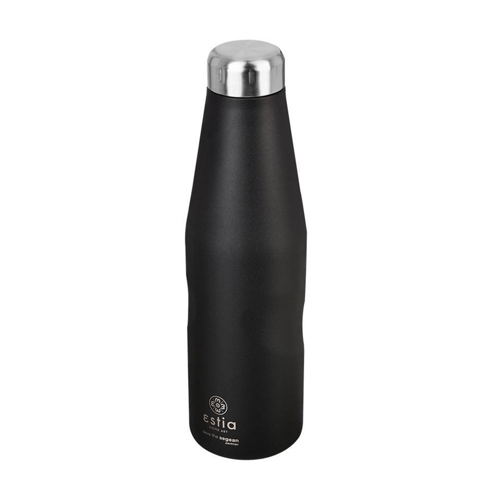 Μπουκάλι Θερμός Ανοξείδωτο Travel Flask Save The Aegean - Midnight Black 750ml 9816 Estia - 86674