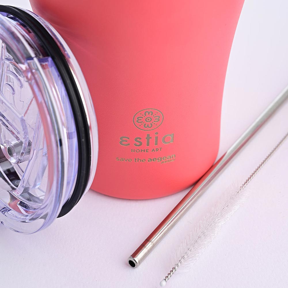 Ποτήρι Θερμός Ανοξείδωτο Coffee Mug Save The Aegean - Fusion Coral 350ml 12199 Estia - 2