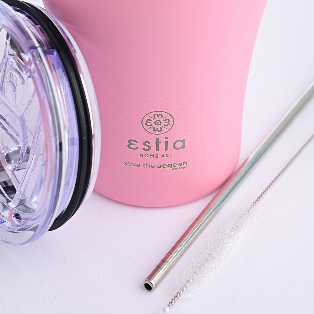 Ποτήρι Θερμός Ανοξείδωτο Coffee Mug Save The Aegean	- Blossom Rose 350ml 12472 Estia - 2