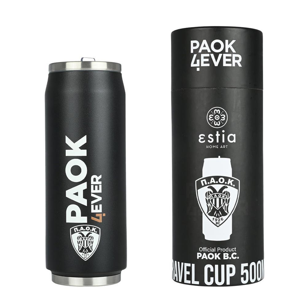 Ποτήρι Θερμός Ανοξείδωτο Travel Cup PAOK BC Edition 500ml 13783 Estia - 1