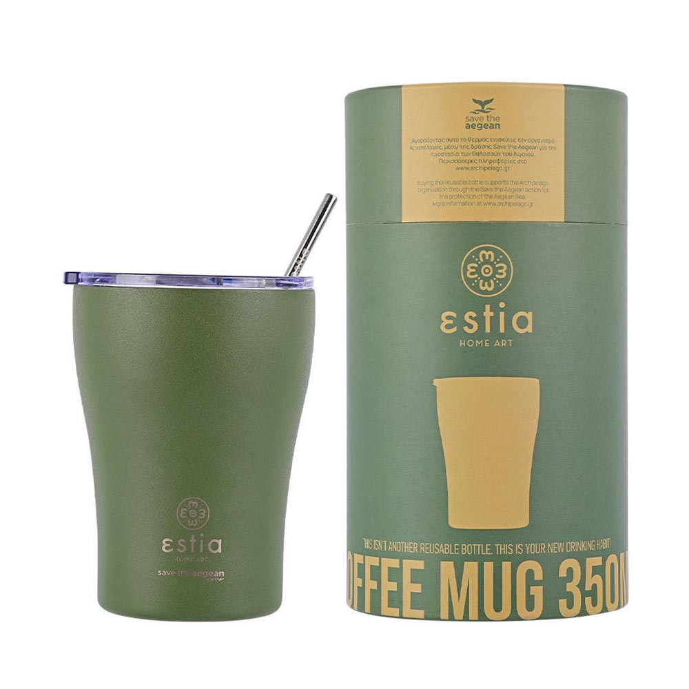 Ποτήρι Θερμός Ανοξείδωτο Coffee Mug Save The Aegean - Forest Spirit 350ml 13813 Estia - 1