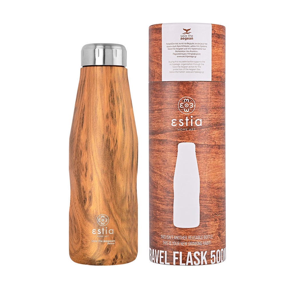 Μπουκάλι Θερμός Ανοξείδωτο Travel Flask Save The Aegean - Sekoya 500ml 16623 Estia - 1