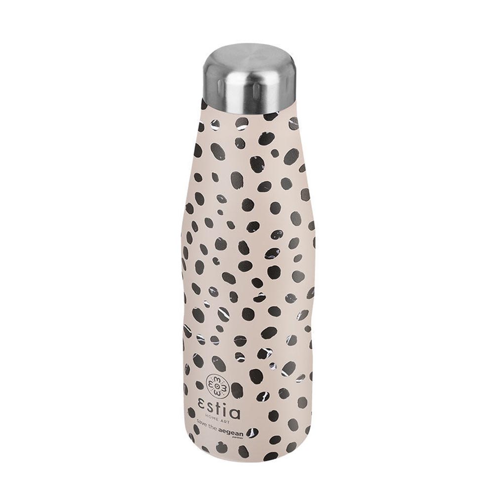 Μπουκάλι Θερμός Ανοξείδωτο Travel Flask Save The Aegean - Leopard Taupe 500ml 16630 Estia - 86650