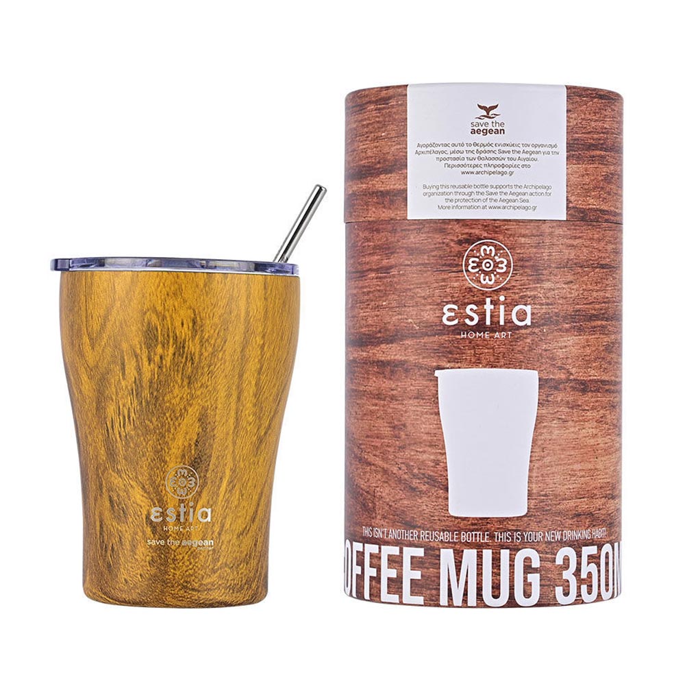 Ποτήρι Θερμός Ανοξείδωτο Coffee Mug Save The Aegean - Sekoya 350ml 16920 Estia - 1