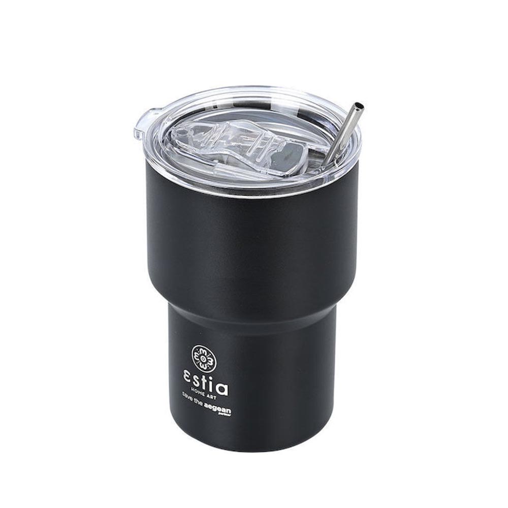 Ποτήρι Θερμός Mug Lite Save The Aegean - Midnight Black 400ml 18443 Estia - 100738