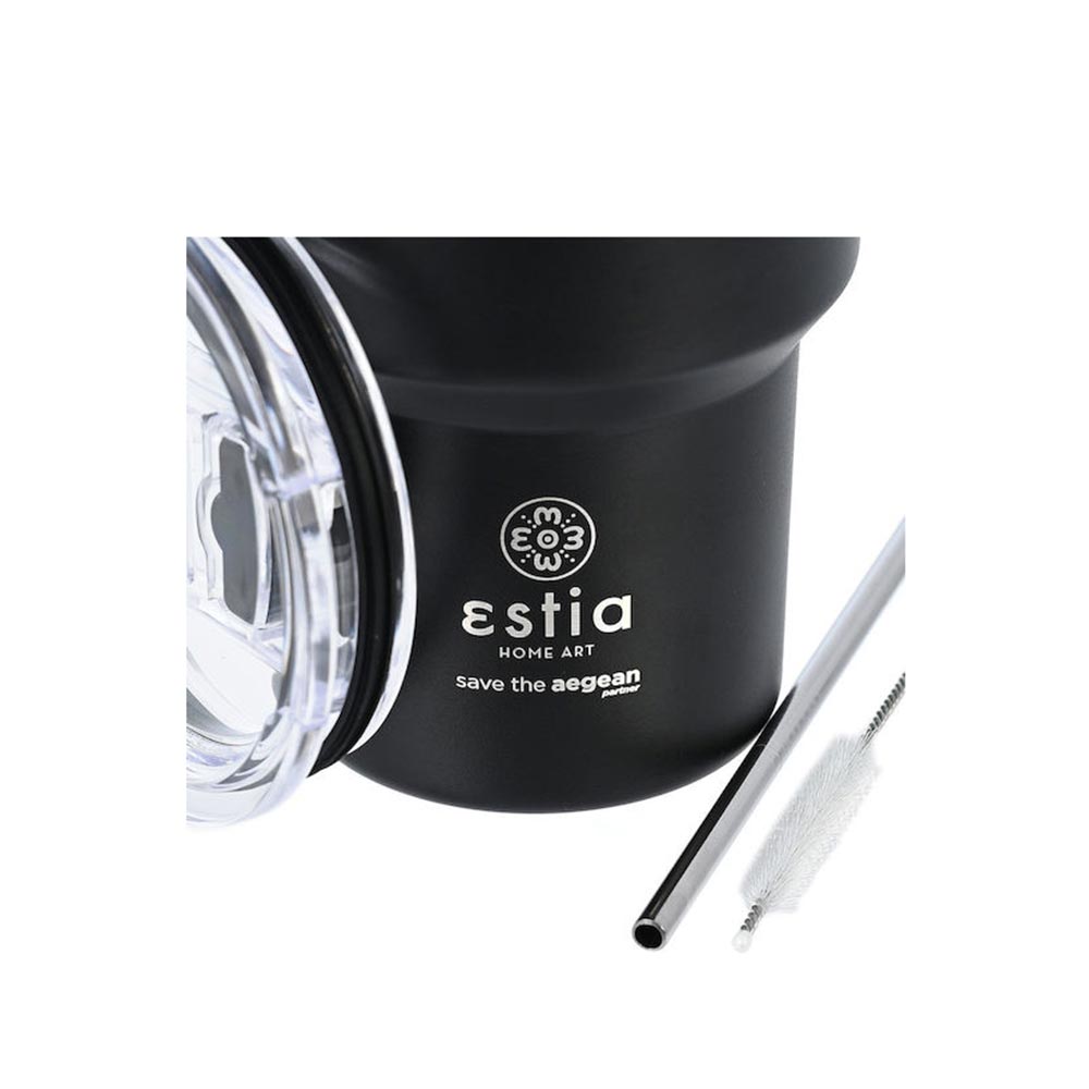 Ποτήρι Θερμός Mug Lite Save The Aegean - Midnight Black 400ml 18443 Estia - 2
