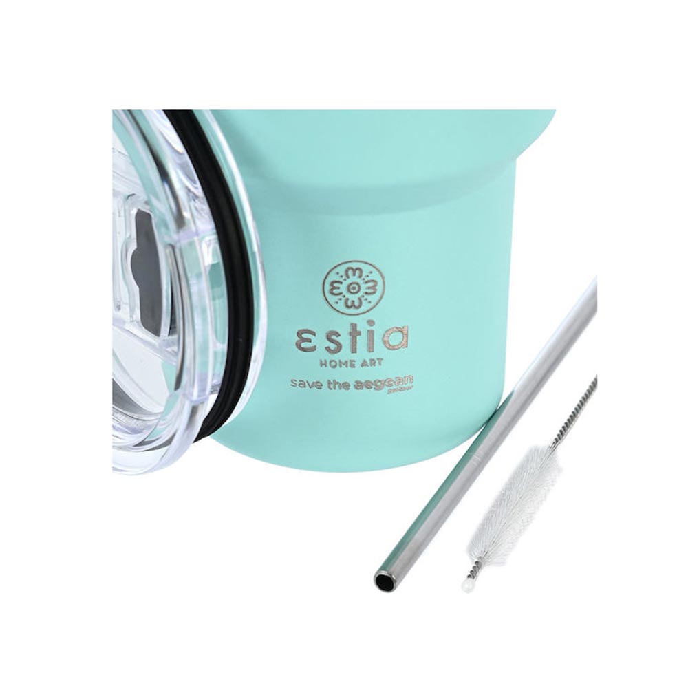 Ποτήρι Θερμός Mug Lite Save The Aegean - Bermuda Green 400ml 18481 Estia - 2