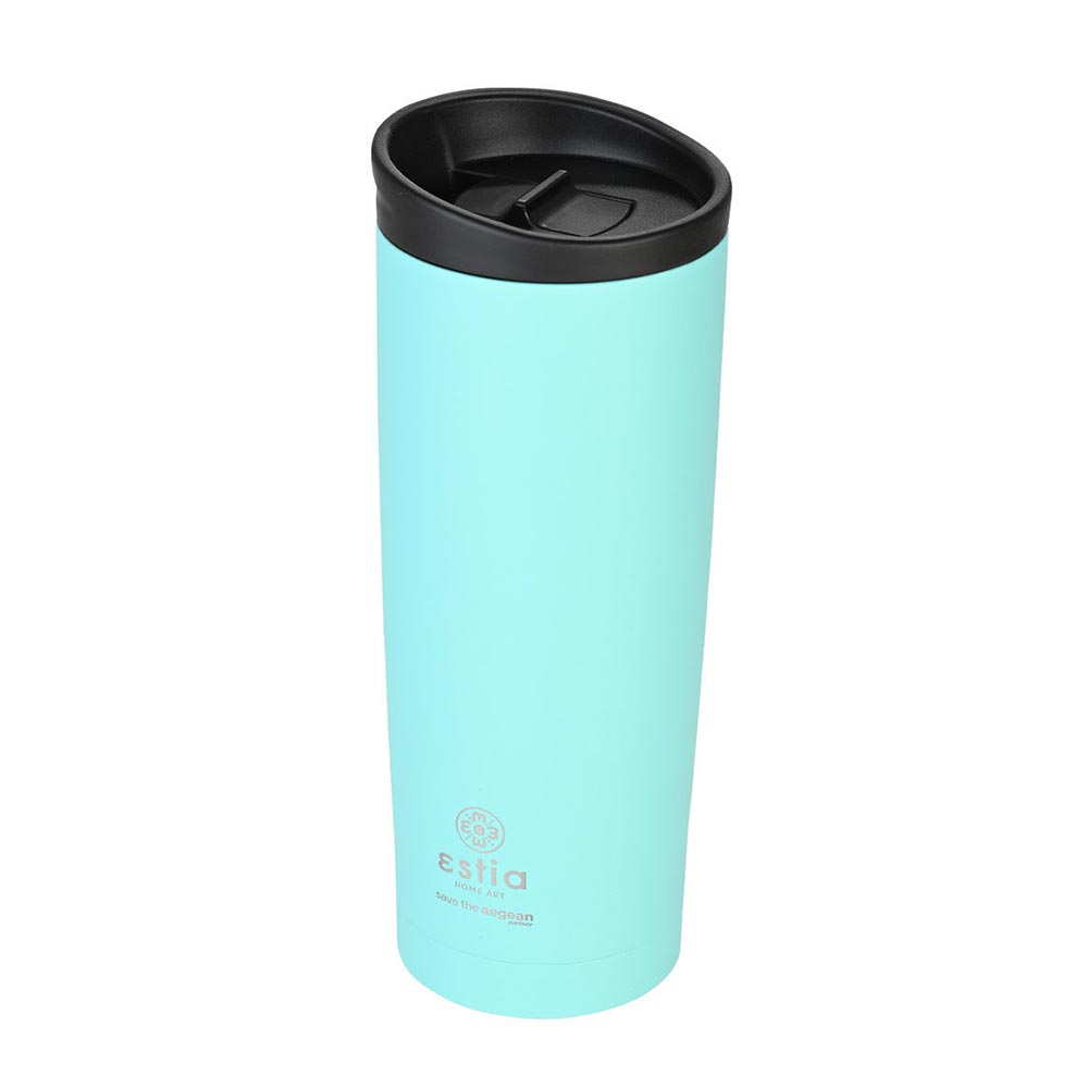 Ποτήρι Θερμός Ανοξείδωτο Travel Mug Save The Aegean - Bermuda Green 500ml 20330 Estia - 86765