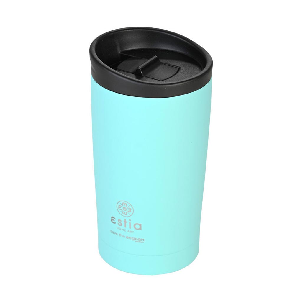 Ποτήρι Θερμός Ανοξείδωτο Travel Mug Save The Aegean - Bermuda Green 350ml 20385 Estia - 86758