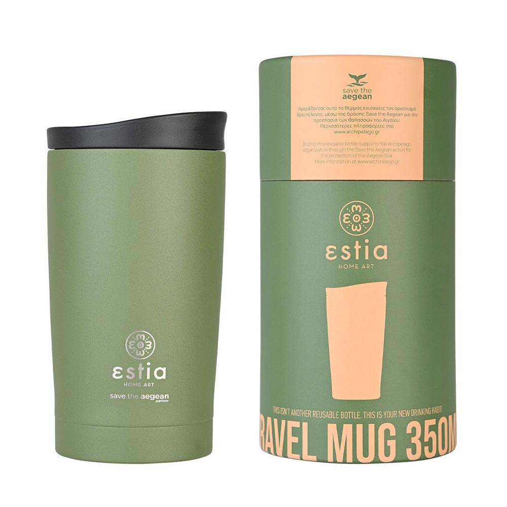 Ποτήρι Θερμός Ανοξείδωτο Travel Mug Save The Aegean - Forest Spirit 350ml 20392 Estia - 1