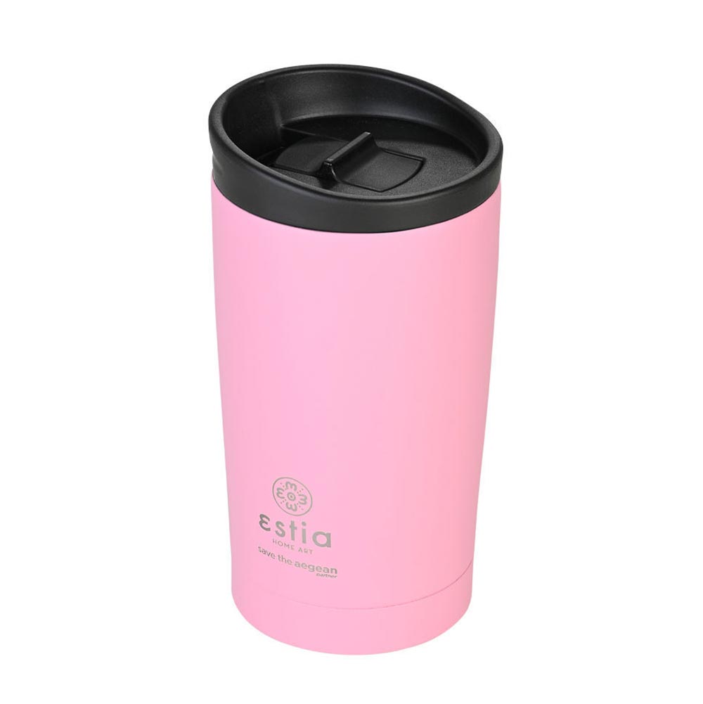 Ποτήρι Θερμός Ανοξείδωτο Travel Mug Save The Aegean - Blossom Rose 350ml 20408 Estia - 86759