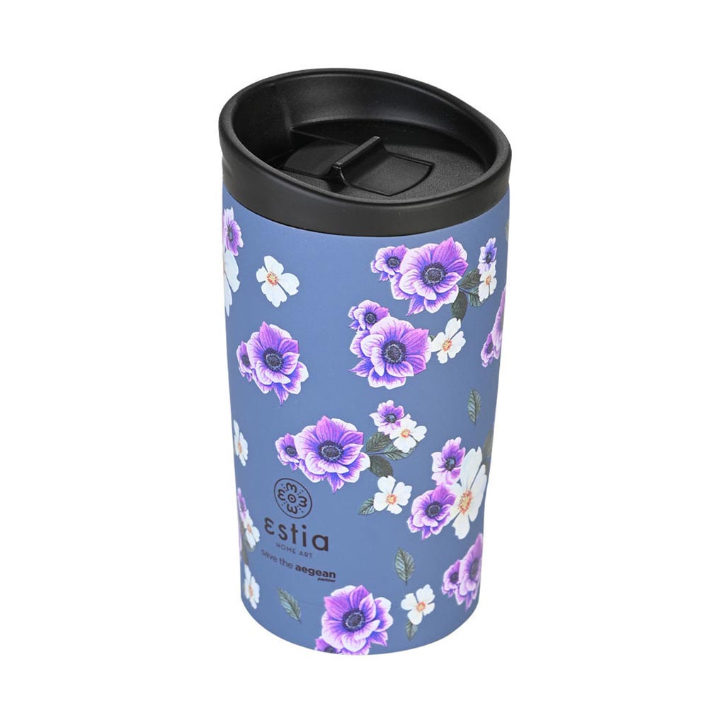 Ποτήρι Θερμός Ανοξείδωτο Travel Mug Save The Aegean - Garden Blue 350ml 20439 Estia - 86757