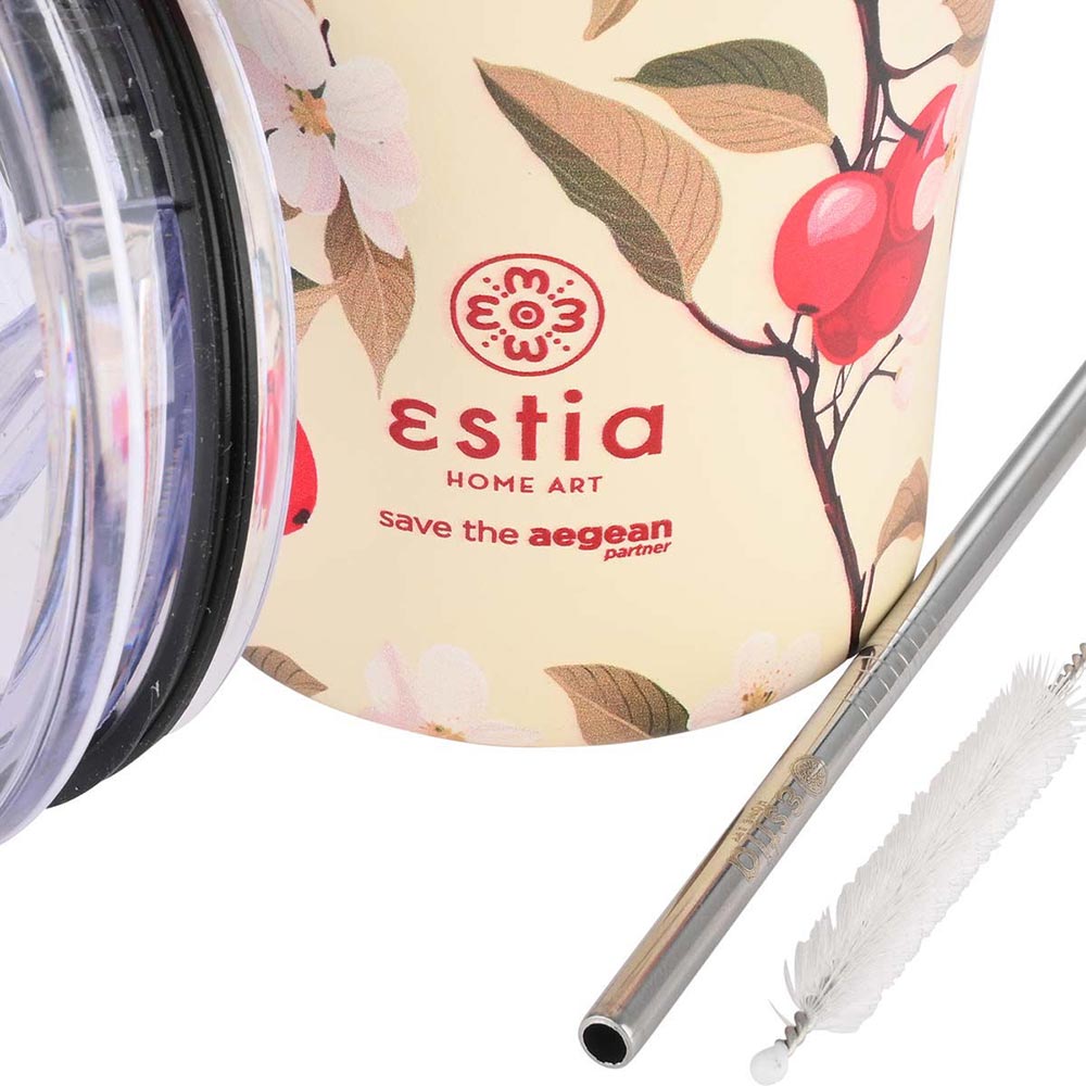 Ποτήρι Θερμός Ανοξείδωτο Coffee Mug Save The Aegean - Sakura Whisper 350ml 22990 Estia - 2