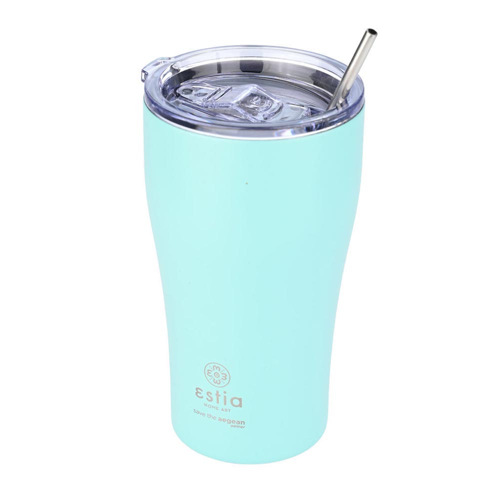 Ποτήρι Θερμός Ανοξείδωτο Coffee Mug Save The Aegean - Bermuda Green 500ml 23171 Estia - 86489