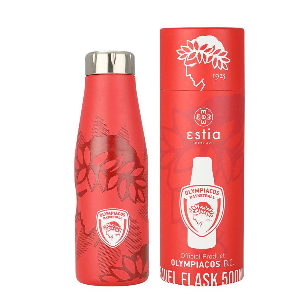 Μπουκάλι Θερμός Ανοξείδωτο Travel Flask Olympiacos BC Edition 500ml 27179 Estia - 1