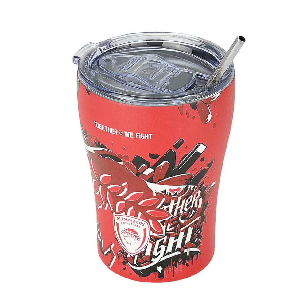 Ποτήρι Θερμός Ανοξείδωτο Coffee Mug Olympiacos BC - Together We Fight 350ml 27223 Estia - 0