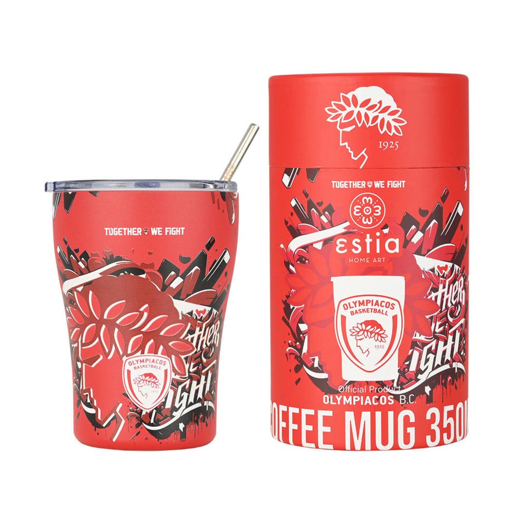 Ποτήρι Θερμός Ανοξείδωτο Coffee Mug Olympiacos BC - Together We Fight 350ml 27223 Estia - 1