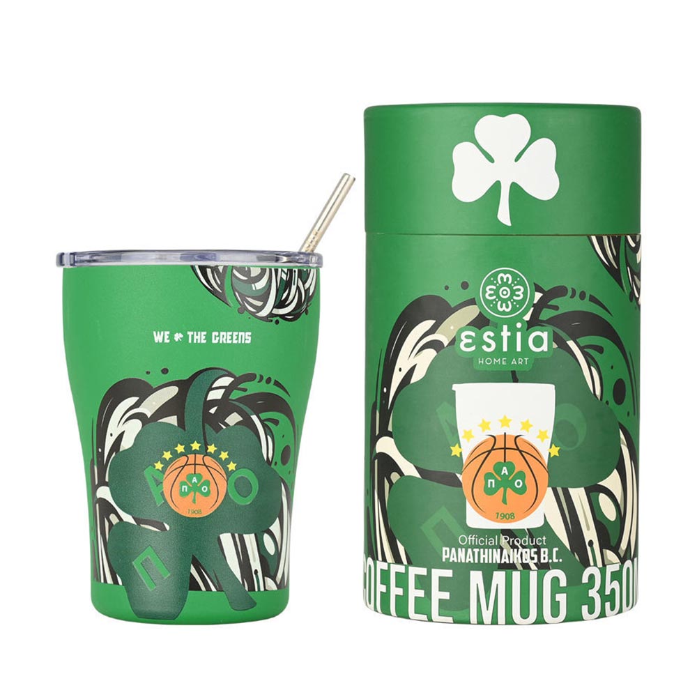 Ποτήρι Θερμός Ανοξείδωτο Coffee Mug Panathinaikos BC Edition - We The Greens 350ml 27247 Estia - 1