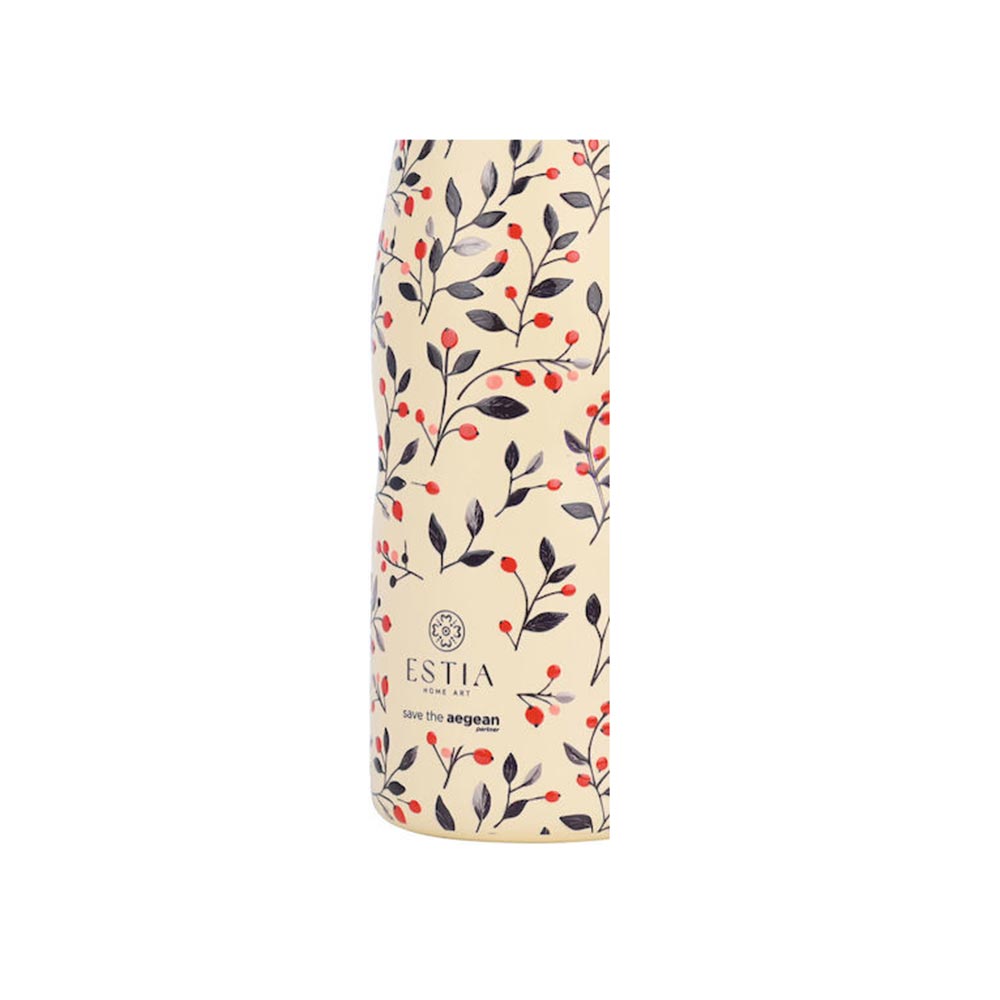 Μπουκάλι Θερμός Ανοξείδωτο Travel Flask Save The Aegean - Bloom Beige 500ml 31558 Estia - 1