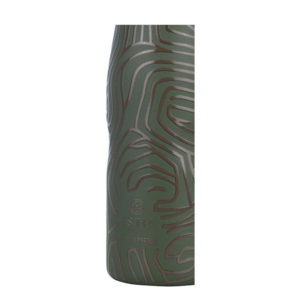 Μπουκάλι Θερμός Ανοξείδωτο Travel Flask Save The Aegean - Olive Flow 500ml 31572 Estia - 1