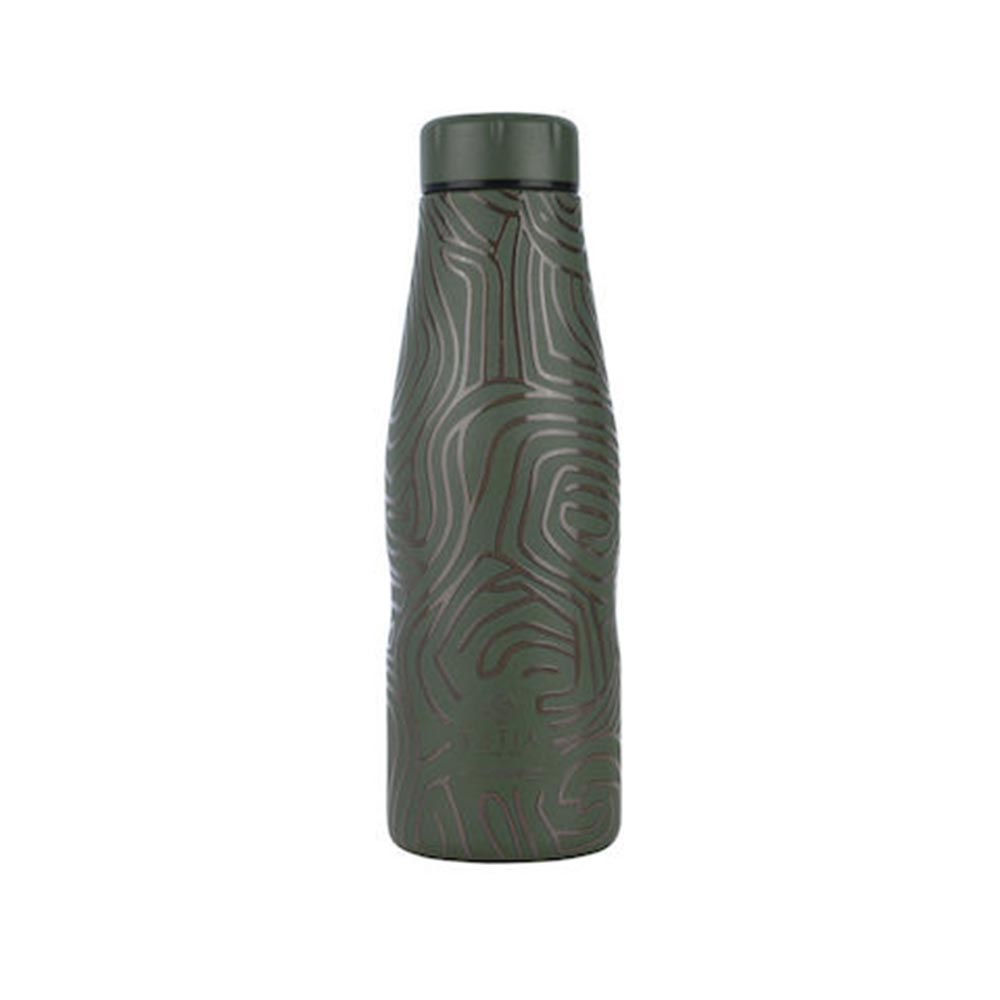 Μπουκάλι Θερμός Ανοξείδωτο Travel Flask Save The Aegean - Olive Flow 500ml 31572 Estia - 124388