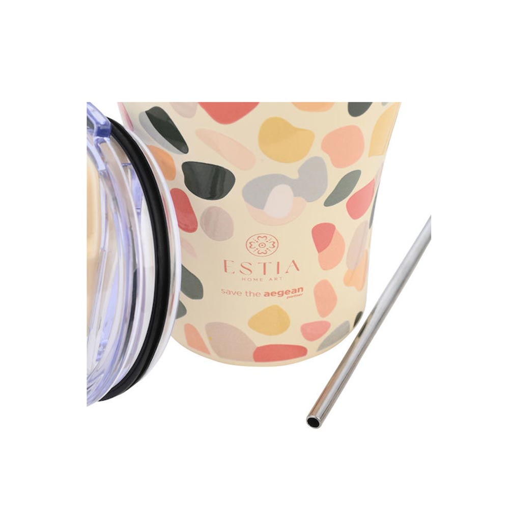 Ποτήρι Θερμός Ανοξείδωτο Coffee Mug Save The Aegean - Hue Pebbles 350ml 31718 Estia - 2