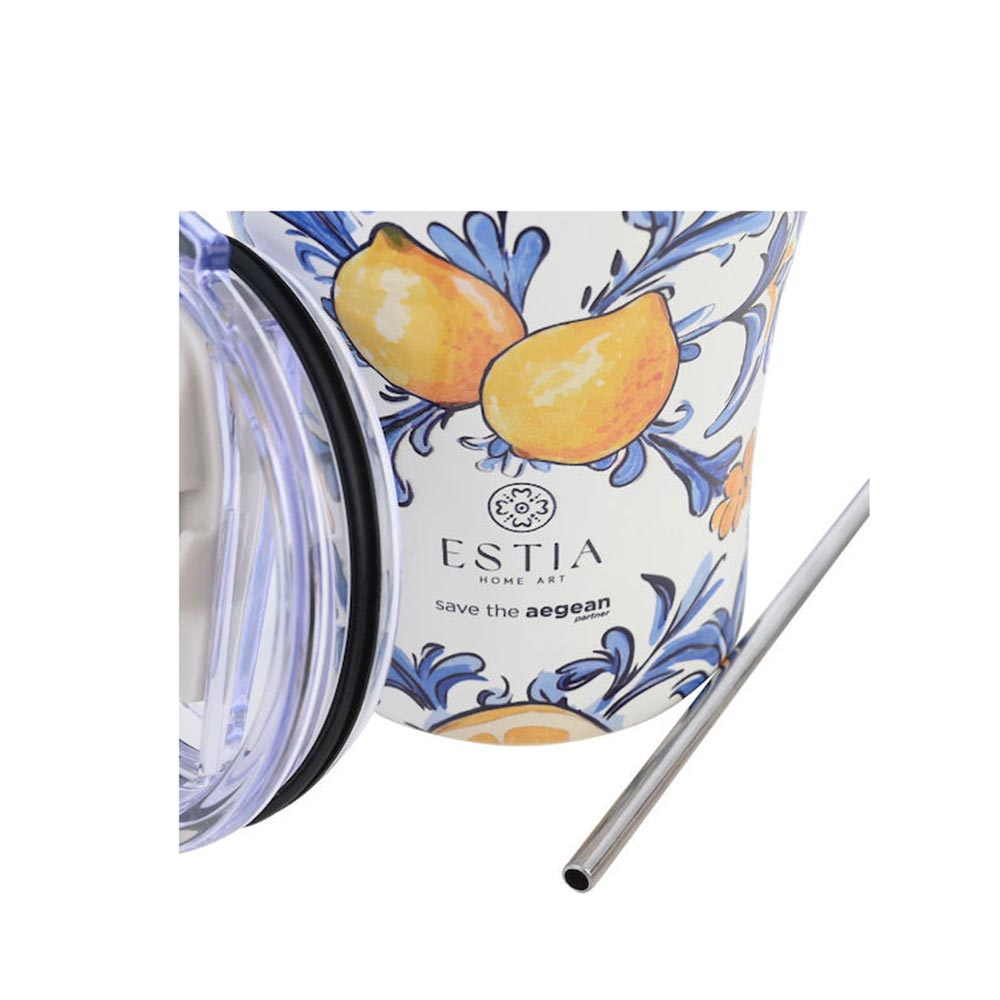 Ποτήρι Θερμός Ανοξείδωτο Coffee Mug Save The Aegean - Amalfi Coast 350ml 31756 Estia - 1