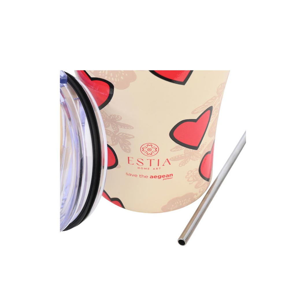 Ποτήρι Θερμός Ανοξείδωτο Coffee Mug Save The Aegean - Tender Lace 350ml 31817 Estia - 2