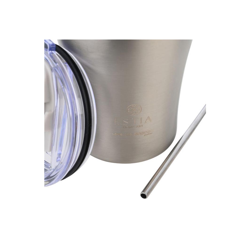 Ποτήρι Θερμός Ανοξείδωτο Coffee Mug Save The Aegean - Steel Flow 350ml 31855 Estia - 2