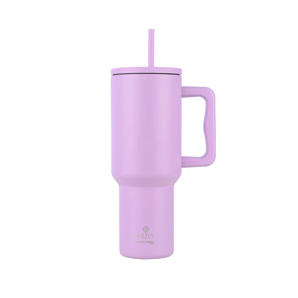 Ποτήρι Θερμός με Καλαμάκι Straw Tumbler XL - Lavender Purple 1200ml 32227 Estia - 100758