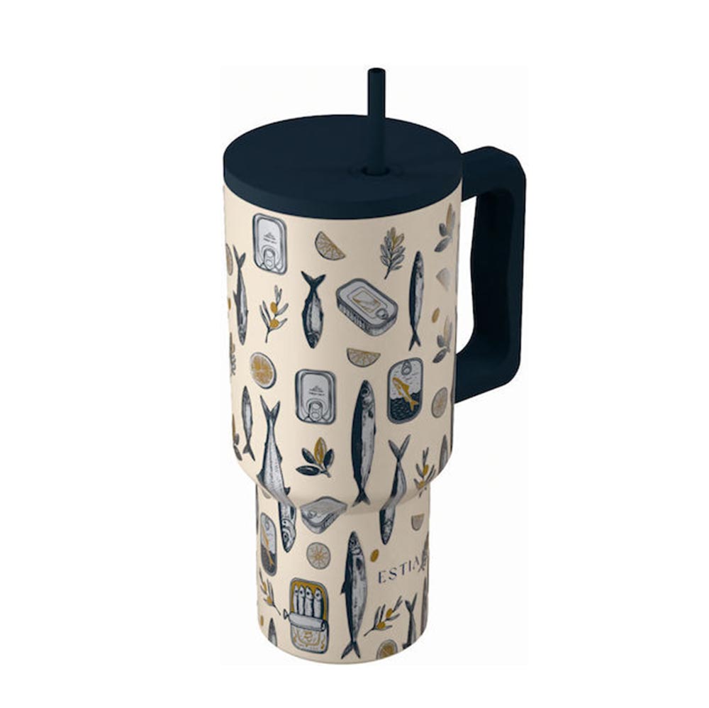 Ποτήρι Θερμός με Καλαμάκι Save The Aegean Straw Tumbler XL Salt Life 900ml 41557 Estia - 1