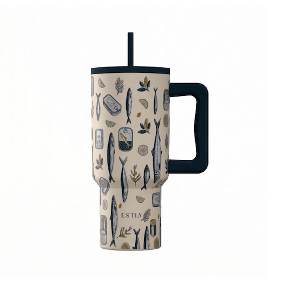 Ποτήρι Θερμός με Καλαμάκι Save The Aegean Straw Tumbler XL Salt Life 900ml 41557 Estia - 124354