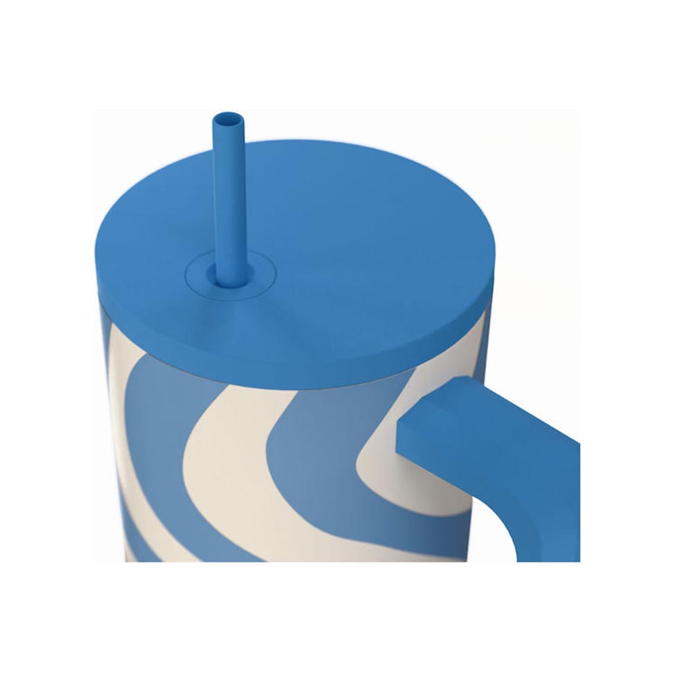 Ποτήρι Θερμός με Καλαμάκι Save The Aegean Straw Tumbler XL Ocean Wacves 900ml 41571 Estia - 2