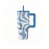 Ποτήρι Θερμός με Καλαμάκι Save The Aegean Straw Tumbler XL Ocean Wacves 900ml 41571 Estia - 0