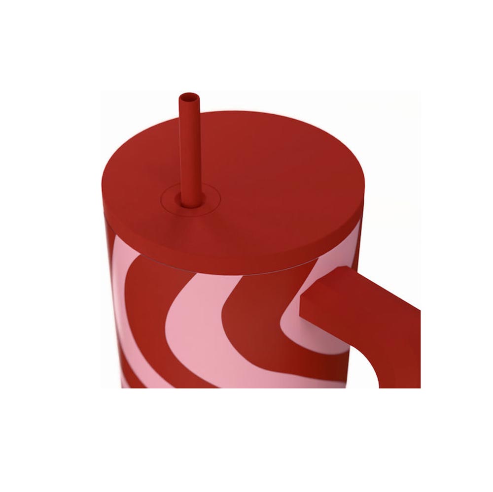 Ποτήρι Θερμός με Καλαμάκι Save The Aegean Straw Tumbler XL Coral Waves 900ml 41588 Estia - 2
