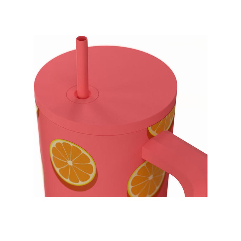 Ποτήρι Θερμός με Καλαμάκι Save The Aegean Straw Tumbler XL Orange Pop 900ml 41595 Estia - 2