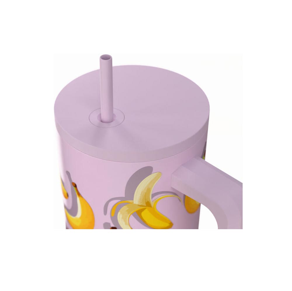 Ποτήρι Θερμός με Καλαμάκι Save The Aegean Straw Tumbler XL Banana Mood 900ml 41601 Estia - 2