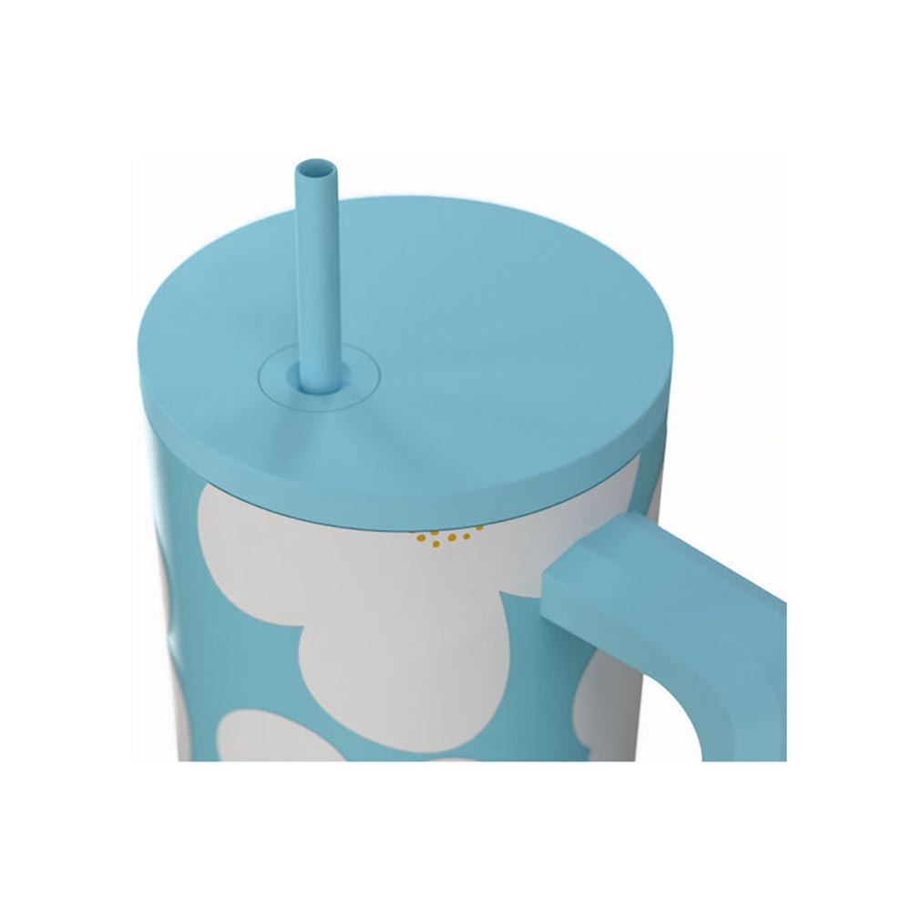 Ποτήρι Θερμός με Καλαμάκι Save The Aegean Straw Tumbler XL Blue Daisy 900ml 41618 Estia - 2