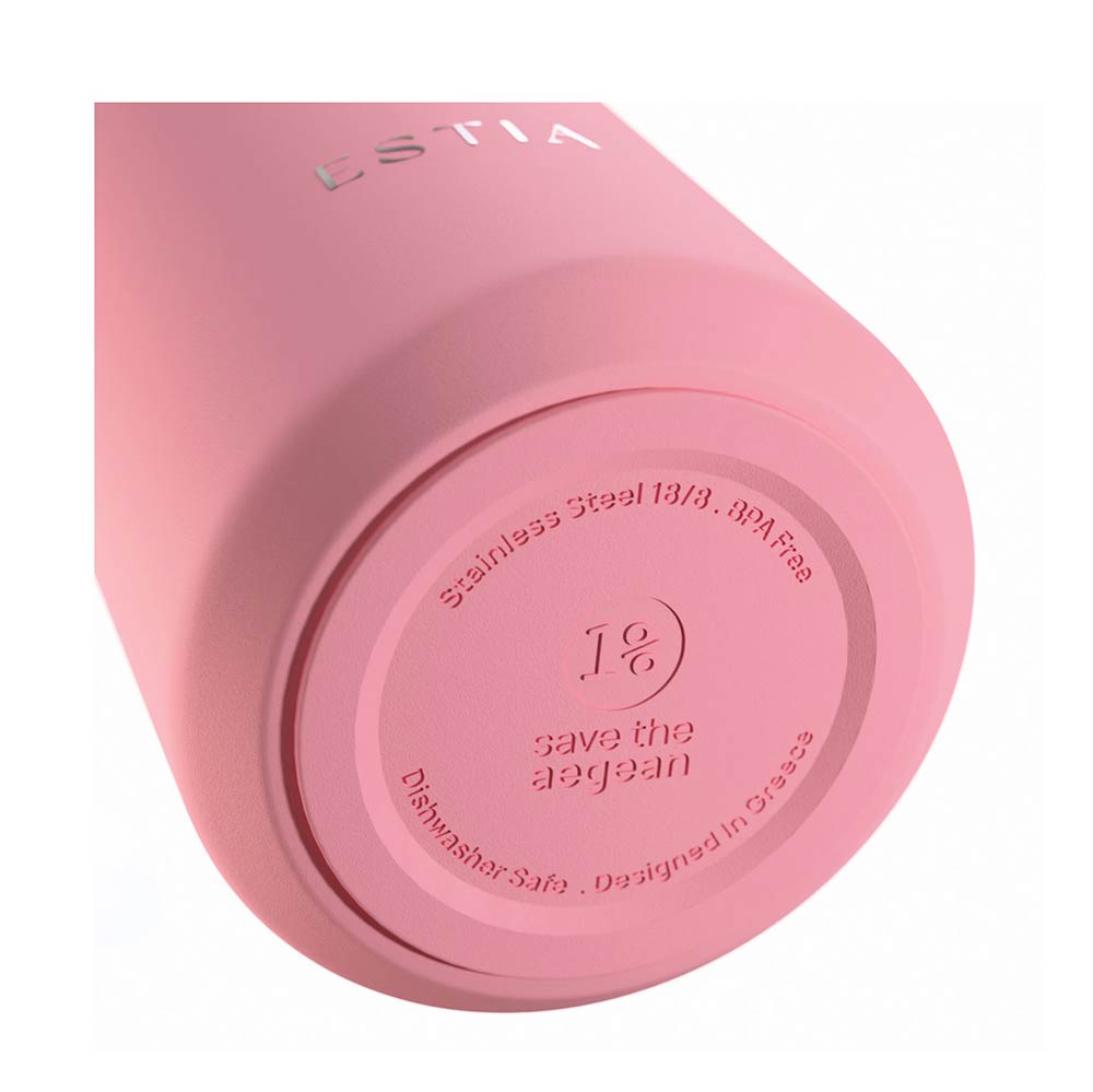Ανοξείδωτο Μπουκάλι Θερμός Flow Save the Aegean Rose 500ml 41977 Estia - 2