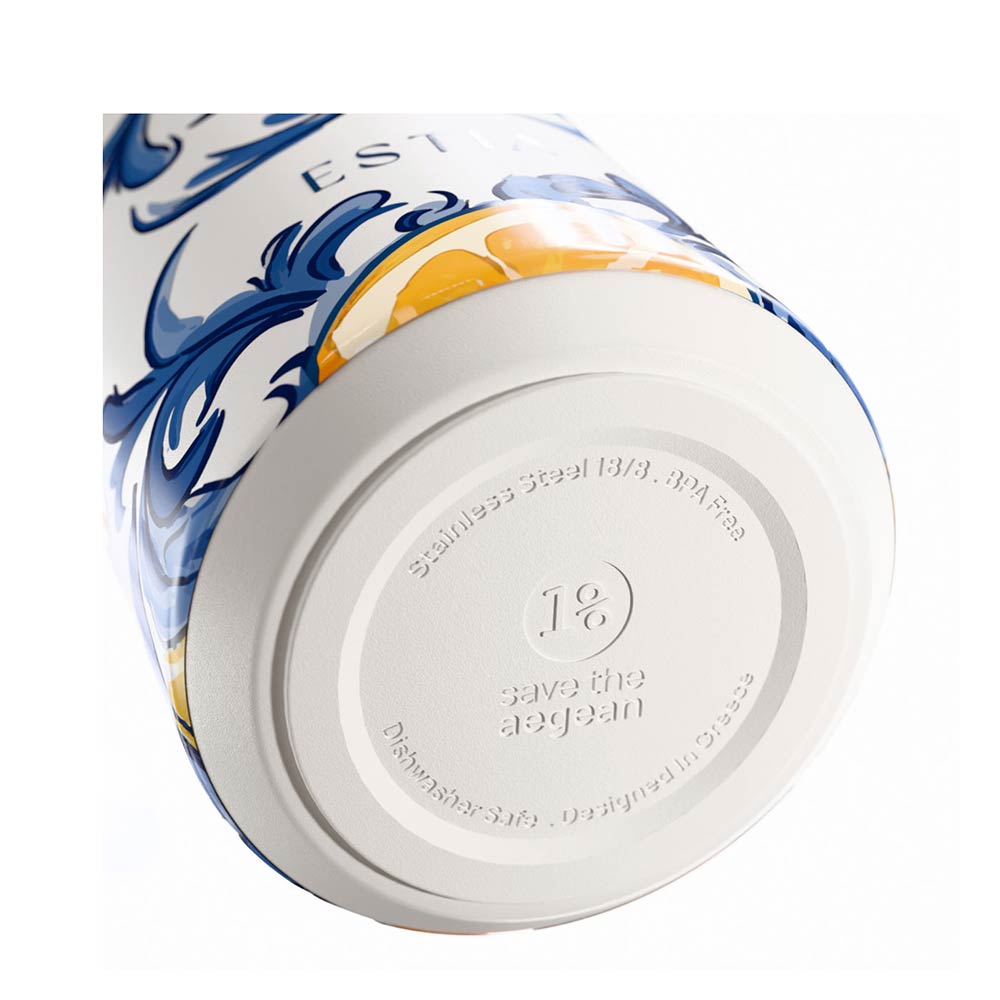 Ανοξείδωτο Μπουκάλι Θερμός Flow Save the Aegean Amalfi Coast 500ml 42004 Estia - 2