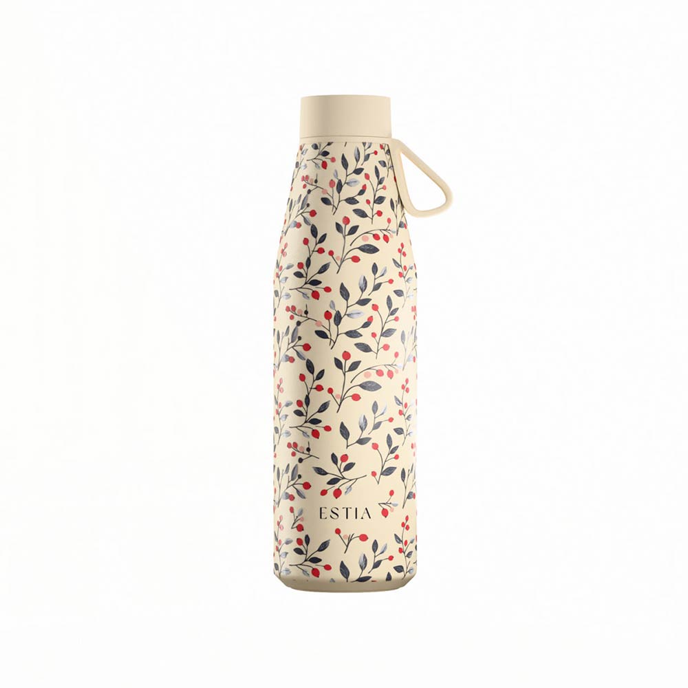 Ανοξείδωτο Μπουκάλι Θερμός Flow Save the Aegean Bloom Beige 500ml 42028 Estia - 123943