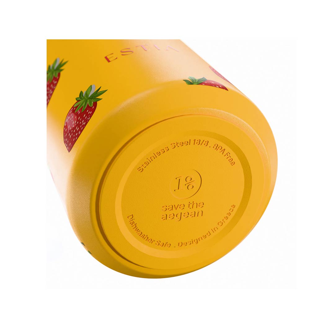 Ανοξείδωτο Μπουκάλι Θερμός Flow Save the Aegean Berry Bright 500ml 42042 Estia - 2