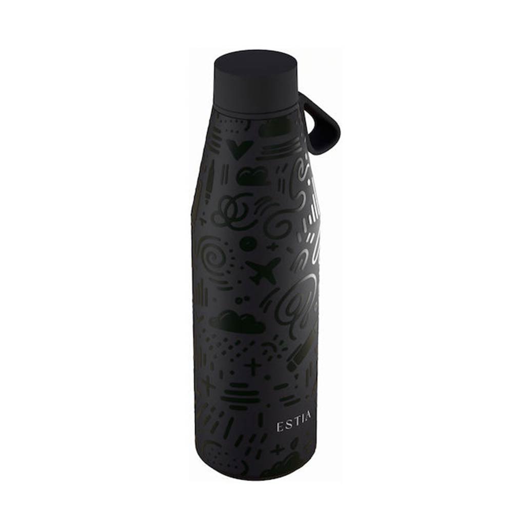Ανοξείδωτο Μπουκάλι Θερμός Flow Save the Aegean Noir Echo 500ml 42059 Estia - 1